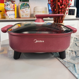 美的电火锅家用烤肉料理一体式电煮锅电热锅炒菜不粘锅 MC-LHN30D