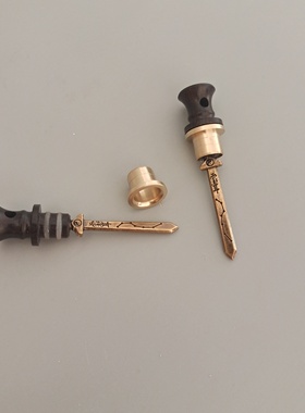 养剑葫芦配件文玩铜剑手工制作养剑葫檀木塞子道法葫芦配件铜剑