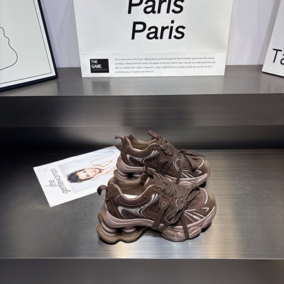 真皮增高复古软底休闲老爹鞋女