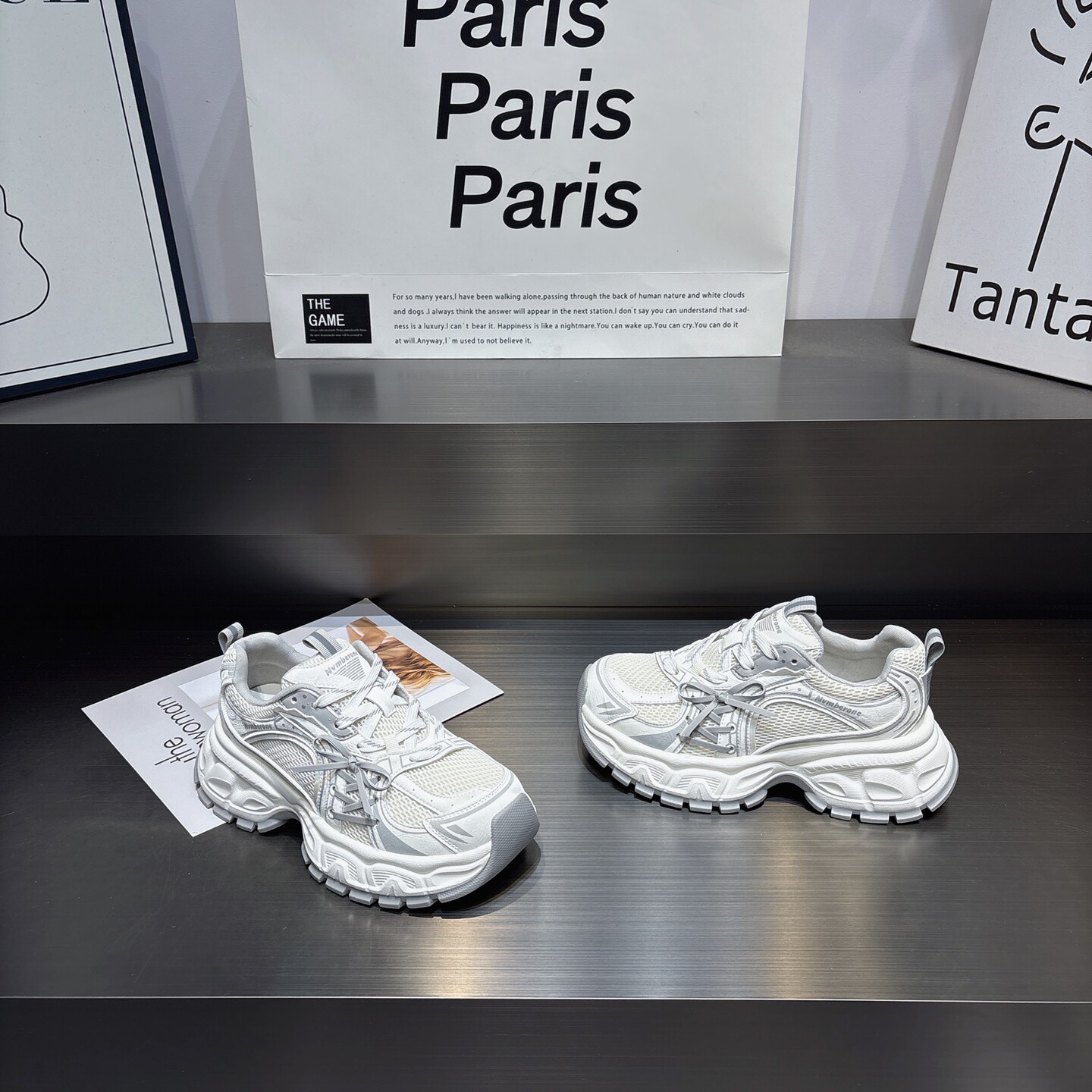 小众设计真皮银色厚底老爹鞋女2026新款百搭透气增高软底运动鞋女