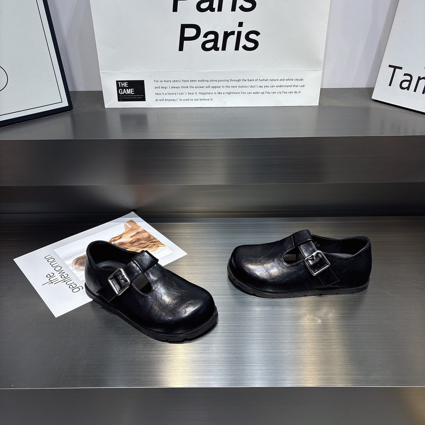 魔术贴真皮大头厚底玛丽珍鞋女2026春季新款百搭JK软底制服鞋单鞋