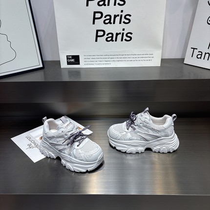 小个子7cm增高厚底老爹鞋女2026春季新款百搭显瘦轻便软底运动鞋