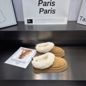 真皮羊羔绒厚底雪地靴女2025冬款 百搭轻便舒适保暖外穿勃肯棉鞋 女