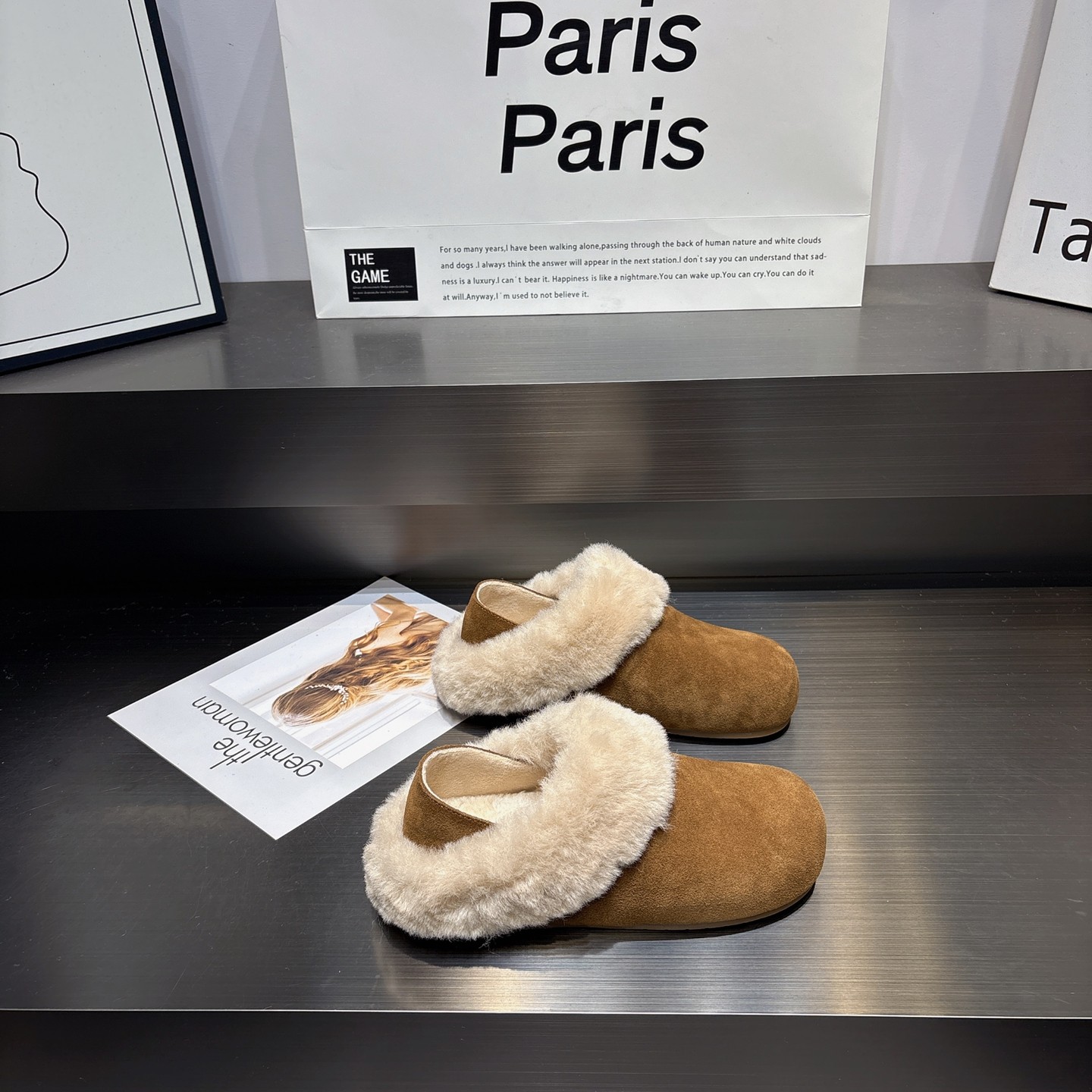 真皮两穿舒适保暖厚底博肯鞋女