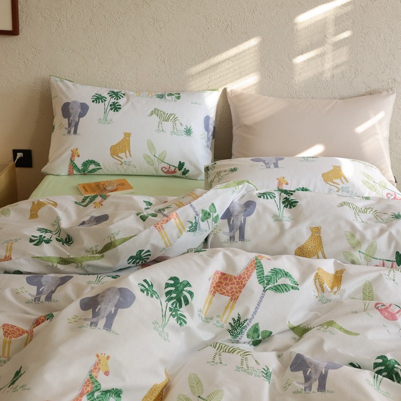 全棉小清新可爱卡通单人1.2床笠双人床上用品四件套床单,床上用品,床品套件/四件套/多件套,淘宝优惠券,粉丝福利购,淘宝优惠卷