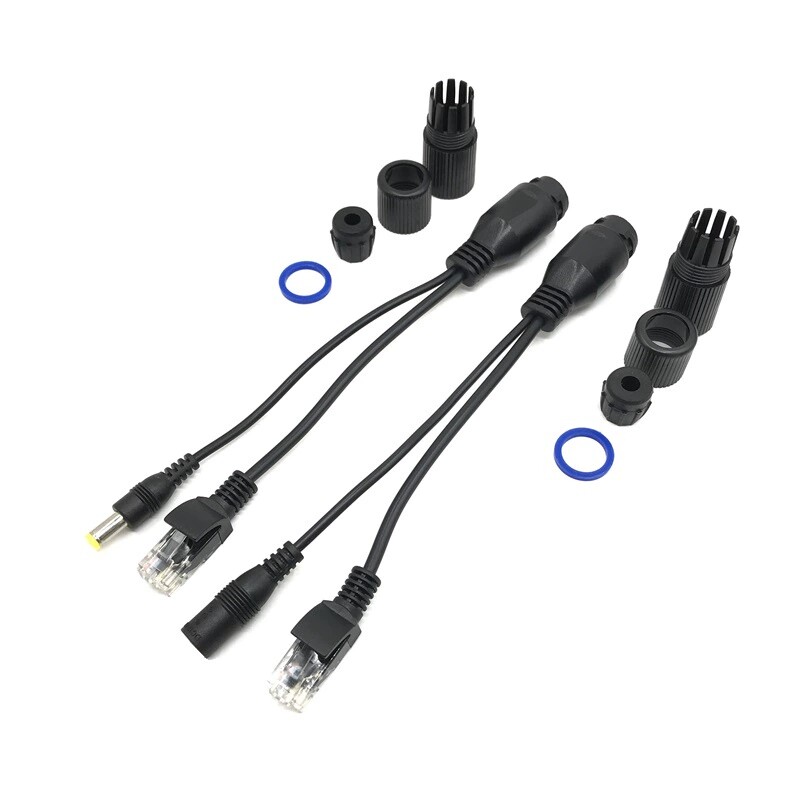 防水POE分离器网络监控集中供电分合器RJ45室外非标POE电源线12V