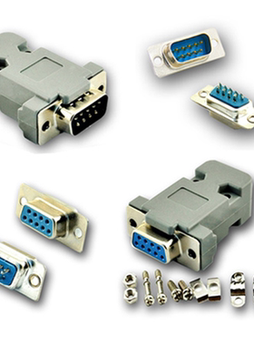 VGA焊接15针头孔头9针孔头3排2排232COM视频连接转换线工程焊接头