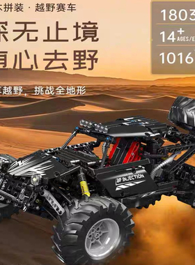 宇星模王遥控BUGGY越野赛车电动拼装积木攀爬车玩具儿童生日18038