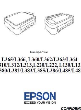 爱普生 L130/L132/ L380/L382/L383/L385/L386/L485英文维修手册