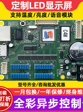 灵信C2M C4M网口U盘电子屏主板室内滚动全彩led显示屏异步控制卡