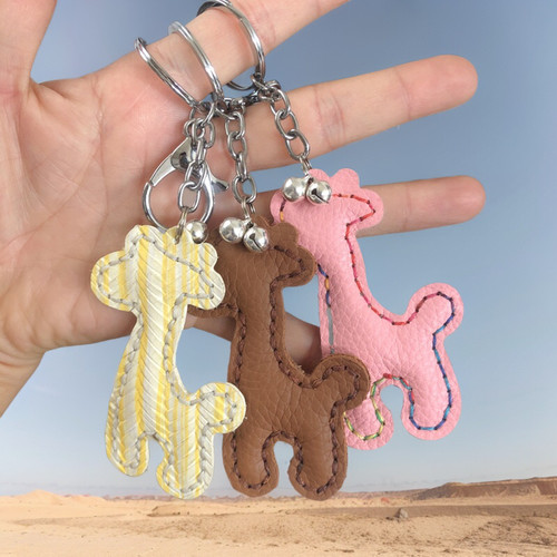 真皮小鹿小挂件材料包 送香料 手工皮艺DIY材料包非成品