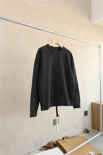 福利重水洗几何圆领套头卫衣