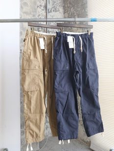 NN日系高端推荐 水洗机能轻薄梭织面料 男款多兜宽松工装裤束腿裤