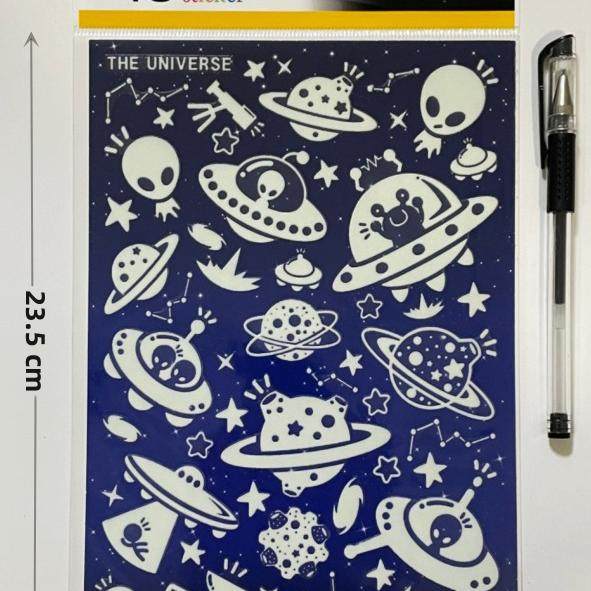 夜光星星贴纸宇宙太空飞船外星人墙贴天花板墙面装饰自粘星空贴画,家居饰品,软装墙贴,淘宝优惠券,粉丝福利购,淘宝优惠卷