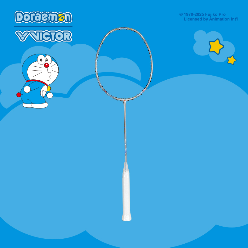 2025victor哆啦A梦联名系列胜利羽毛球拍全碳素纤维进攻单拍限量