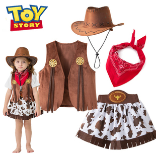 万圣节儿童cosplay玩具总动员翠丝牛仔服装 西部牛仔套装扮演衣服