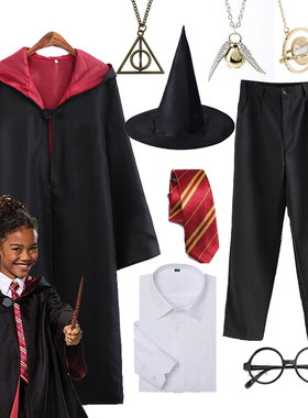 万圣节儿童COSPLAY Harry Potter Costume哈利波特舞台表演服套装