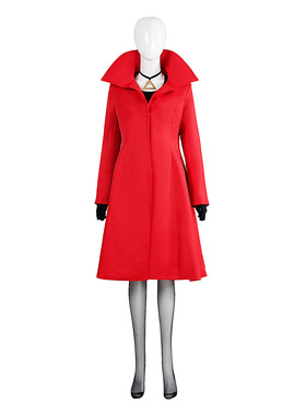 圣诞节大衣大神偷卡门C服Carmen红色风衣cosplay万圣节外套表演服