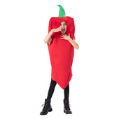儿童红辣椒蔬菜cos服装 Children Pepper Costume Vegetable Red