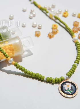 PUPU镀金进口米珠女项链原创品质