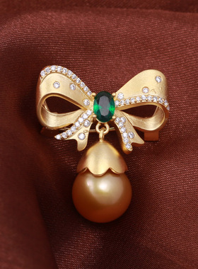 s925纯银豪华一款二用胸花吊坠