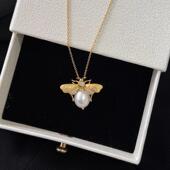 DIY珍珠配件s925纯银时尚 蜜蜂领针胸花别针胸针半成品配9 11mm