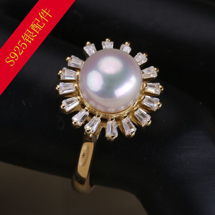 diy微镶活口珍珠戒指托特惠款