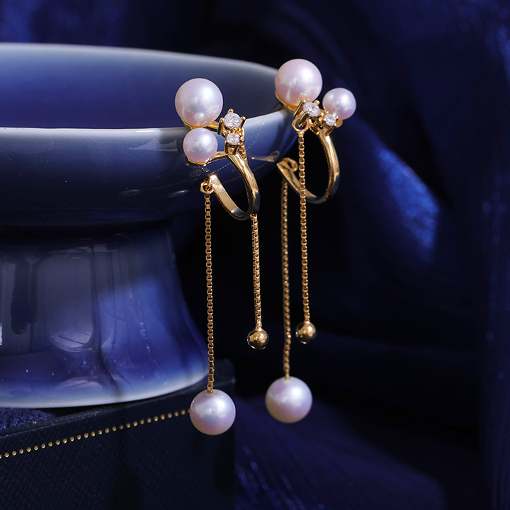 s925纯银夸张时尚气质长款耳线