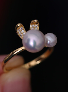 s925纯银韩版经典图耳朵戒指托