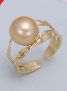 s925纯银光版立体不规则戒指托