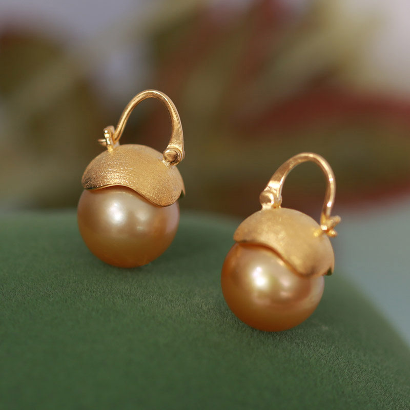 DIY珍珠配件s925纯银光版麻纱时尚大气遮瑕耳扣耳坠耳饰空托配饰