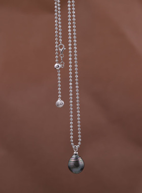 s925纯银抽拉式镭射毛衣链套链