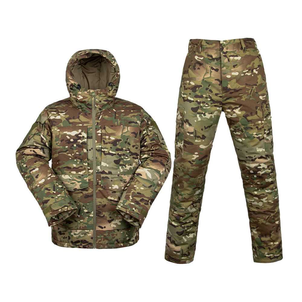 热反射户外秋冬季战术棉服cp迷彩冬装男棉衣加厚抗风防寒服套装男