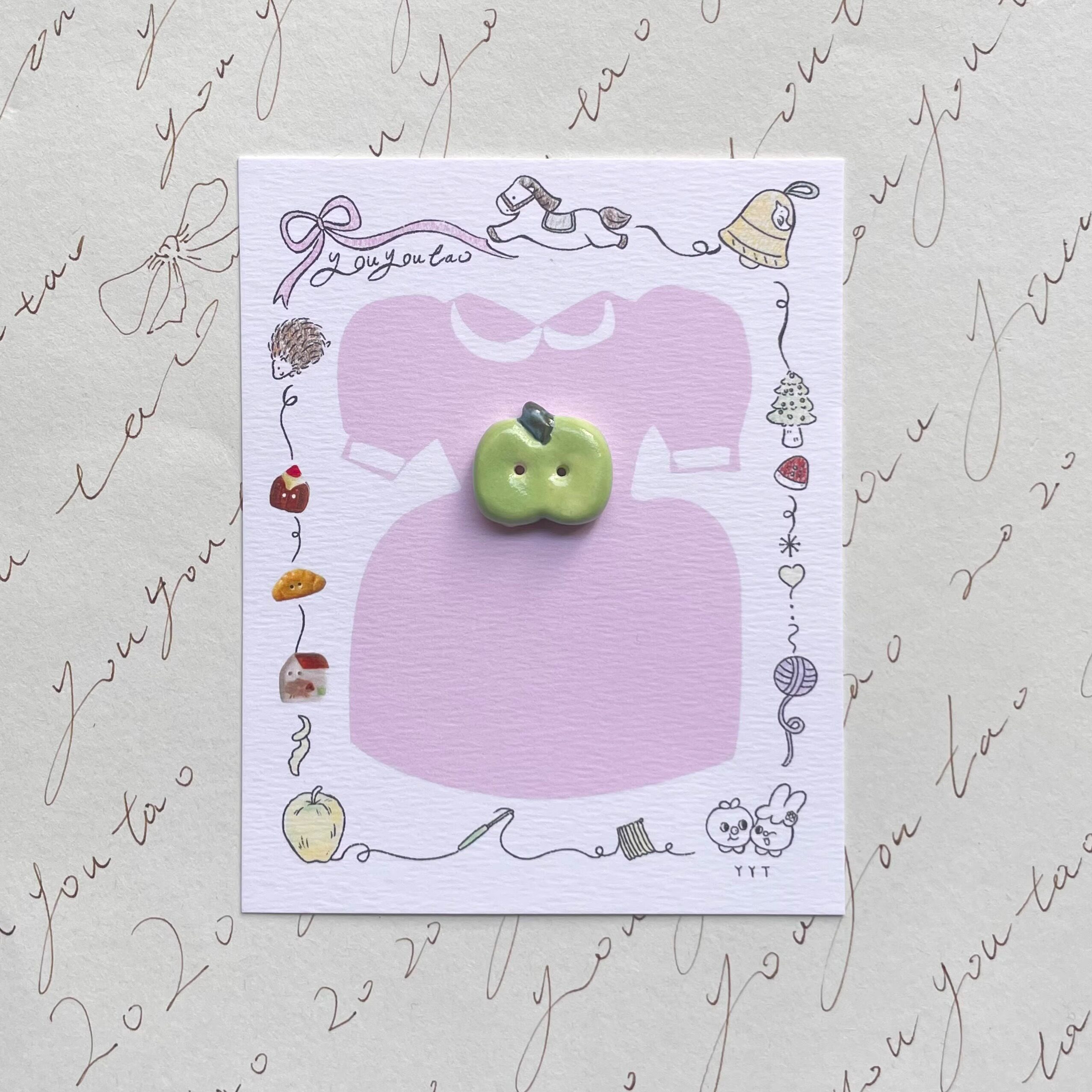 29mm水果系列圣诞毛衣陶瓷手绘手工扣子童趣手工纽扣   YOUYOUTAO