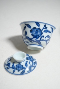 远山堂 山茶花盖碗 130cc 原立明堂画师亲献