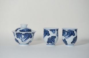 远山堂 白菜盖碗 杯子 立明堂原画师