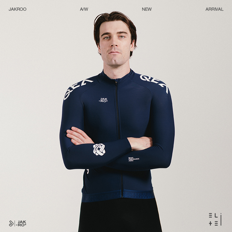 捷酷25秋冬新品QEA男士抓绒长袖进口面料日常通勤透气保暖骑行服