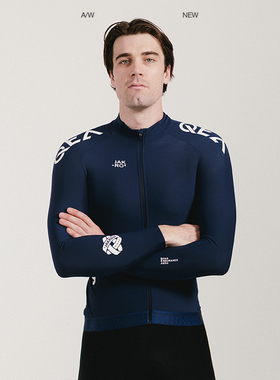 捷酷25秋冬新品QEA男士抓绒长袖进口面料日常通勤透气保暖骑行服