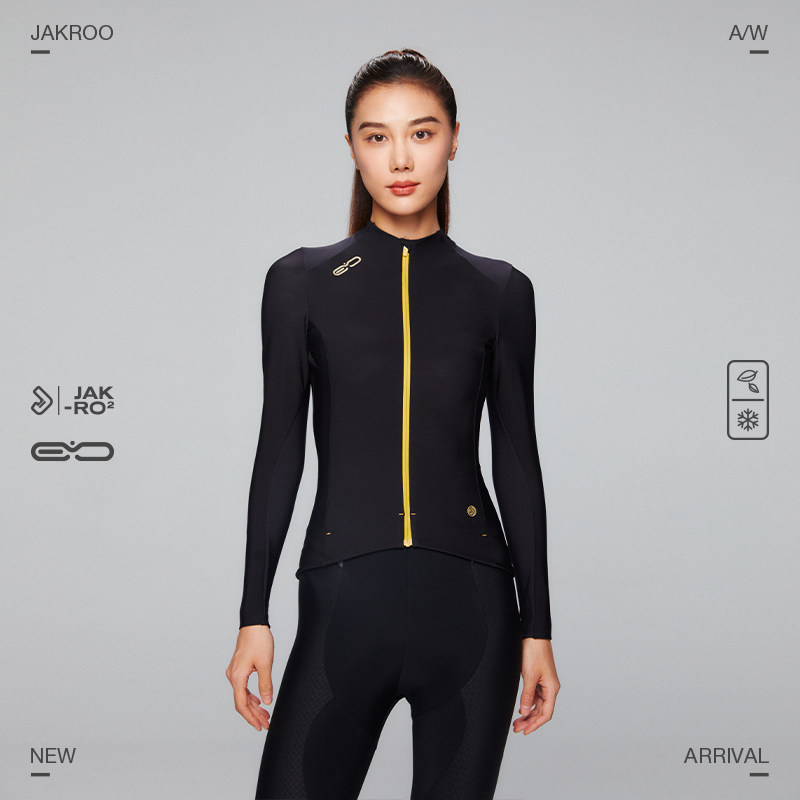 捷酷秋冬新款EVO ONE女士骑行服进口面料竞技版型户外5℃抓绒长袖