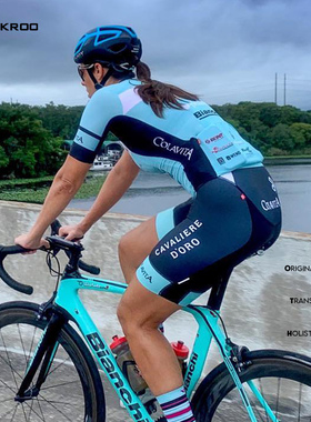 Jakroo捷酷新款车队风colavita 女士自行车专业自行车竞赛骑行服