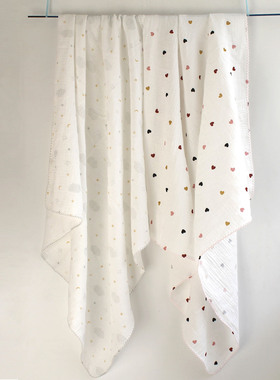 残次只售老顾客单片双层纯棉绉布薄新生儿包巾婴儿襁褓巾盖巾W131