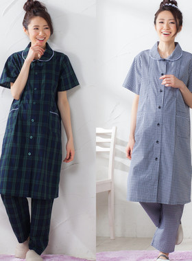 轻薄涤棉夏季短袖孕妇家居服