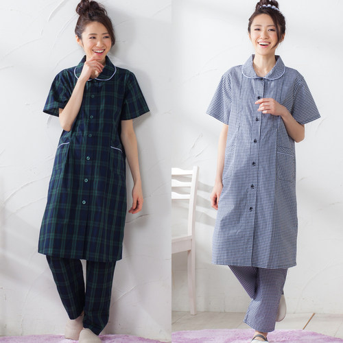 轻薄涤棉夏季短袖孕妇家居服
