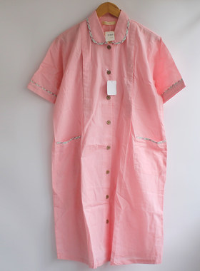 RT28出口日本轻薄涤棉短袖孕妇家居服套装侧开哺乳裙月子服W443