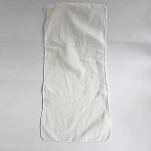 白色全棉双层高密婴儿口水巾洗脸巾纱布长条巾70 30长巾