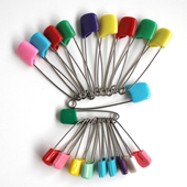 婴幼儿童安全别针4CM 5CM胸针小号大号多用途别针10个装