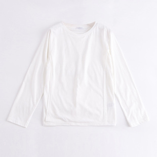 D118出口日本纯白孕妇T恤上衣春秋侧开打底哺乳T恤长袖哺乳衣W142