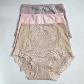 出口日本氨棉弹力女士中高腰三角内裤 产后收腹提臀收骨盆H319