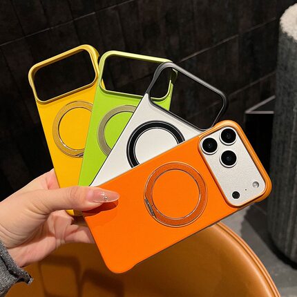 超轻薄无边框适用iPhone17手机支点壳苹果贴皮支架保护壳