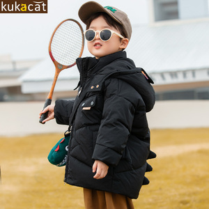 男童加厚羽绒服2023冬装新品中小童儿童免洗外套宝宝洋气卡通童装